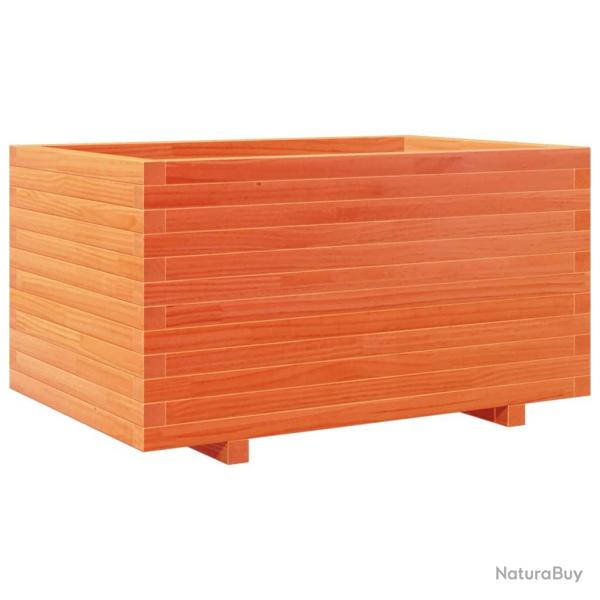 Jardini�re bac lit sur�lev� plantes fleurs terrasse jardin cire 90 x 60 x 49,5 cm bois de pin massi