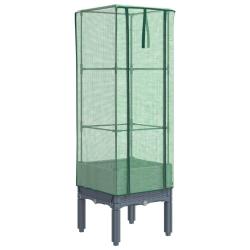 Jardini&egrave;re bac lit sur&eacute;lev&eacute; plantes fleurs terrasse jardin sur&eacute;lev&eacute;e avec housse aspect rotin 40 x