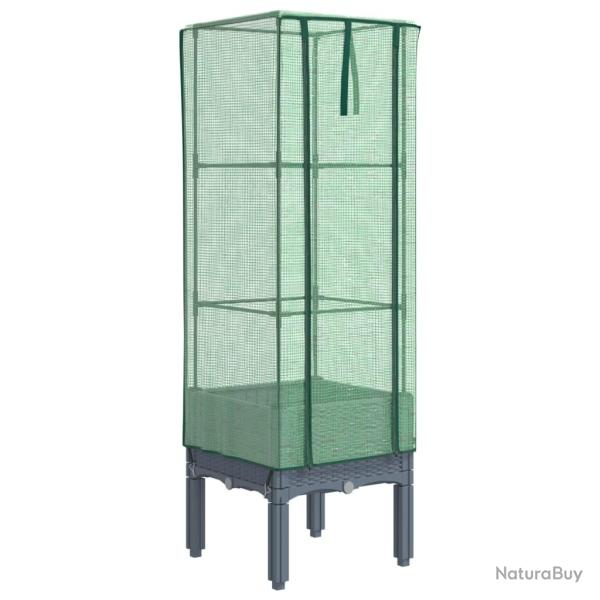 Jardini�re bac lit sur�lev� plantes fleurs terrasse jardin sur�lev�e avec housse aspect rotin 40 x