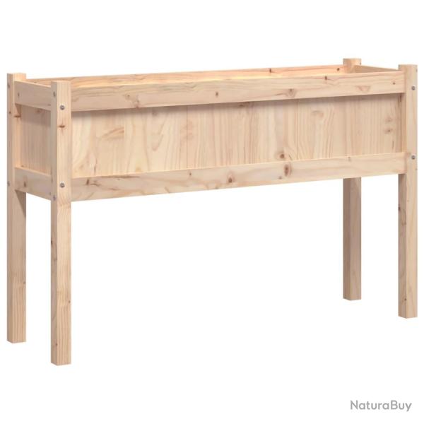 Jardini�re bac lit sur�lev� plantes fleurs jardin terrasses avec pieds 110 x 31 x 70 cm bois de pin