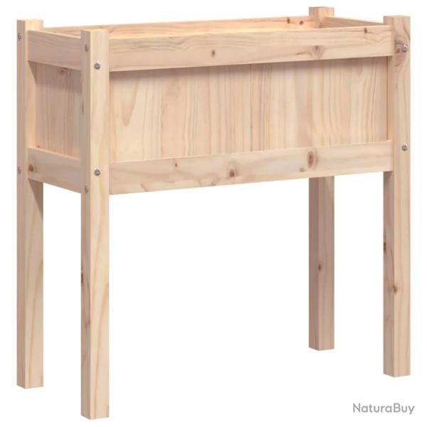 Jardini�re bac lit sur�lev� plantes fleurs jardin terrasses avec pieds 70 x 31 x 70 cm bois de pin