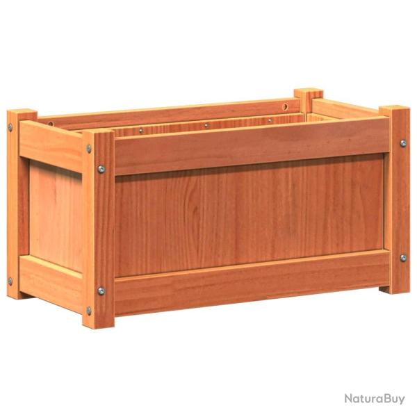 Jardini�re bac lit sur�lev� plantes fleurs terrasse jardin cire 60 x 31 x 31 cm bois de pin massif