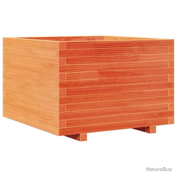 Jardini�re bac lit sur�lev� plantes fleurs terrasse jardin cire 70 x 70 x 49,5 cm bois de pin massi