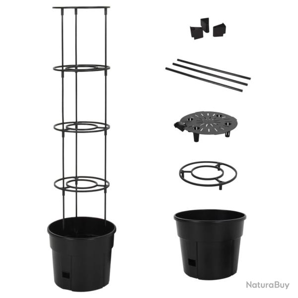 Jardini�re bac lit sur�lev� plantes fleurs terrasse jardin � tomate �29,5 x 115 cm Polypropyl�ne an