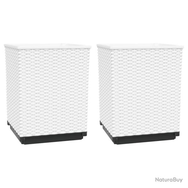 Jardini�re bac lit sur�lev� plantes fleurs jardin terrasses lot de 2 30 x 30 x 37 cm polypropyl�ne