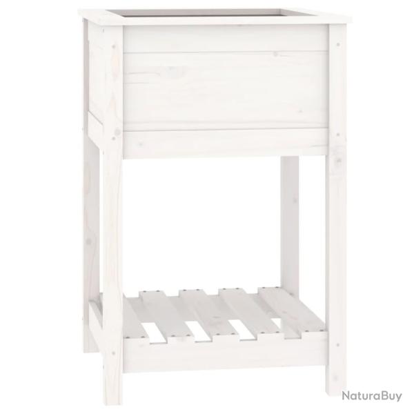 Jardini�re bac lit sur�lev� plantes fleurs terrasse jardin avec �tag�re 54 x 54 x 81 cm bois massif