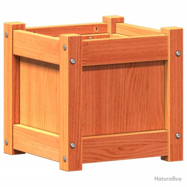Jardini�re bac lit sur�lev� plantes fleurs terrasse jardin cire 31 x 31 x 31 cm bois de pin massif