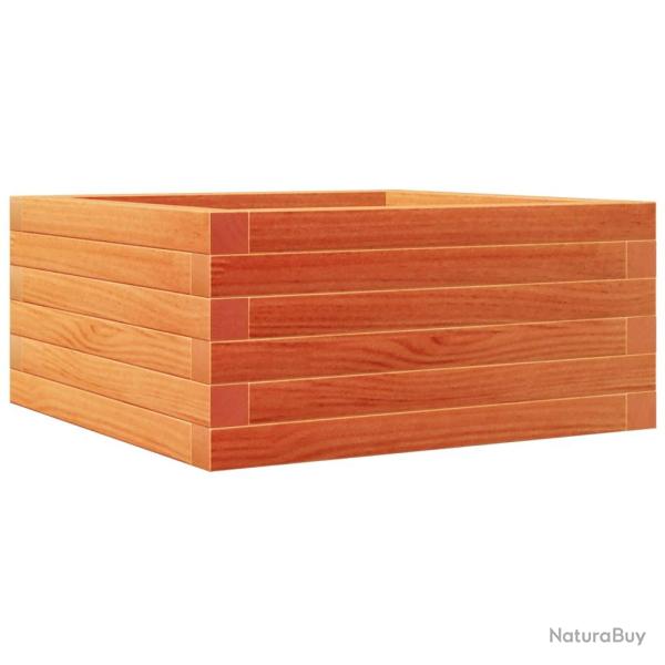 Jardini�re bac lit sur�lev� plantes fleurs terrasse jardin cire 50 x 50 x 23 cm bois de pin massif
