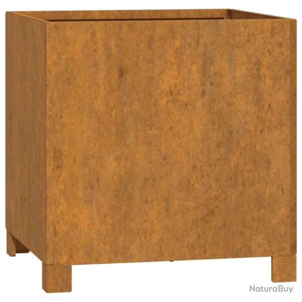 Jardini�re bac lit sur�lev� plantes fleurs terrasse jardin avec pieds Rouill� 42 x 40 x 43 cm acier