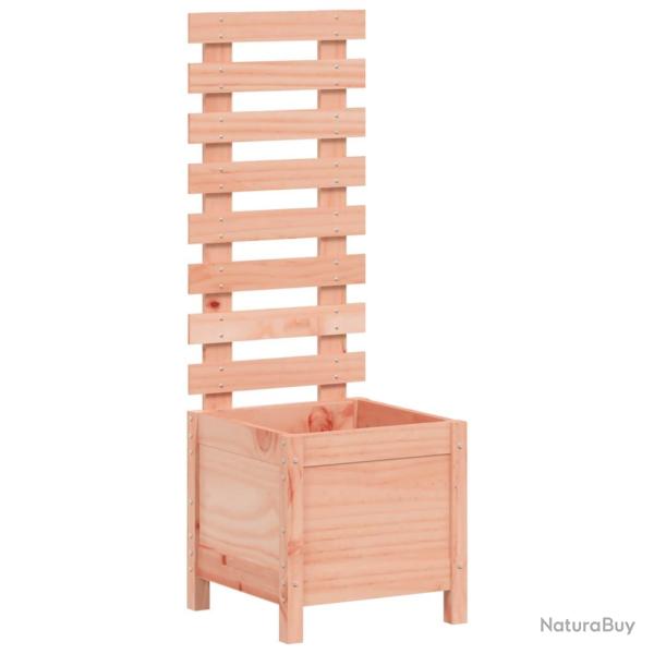 Jardini�re bac lit sur�lev� plantes fleurs terrasse jardin avec support 39 x 39,5 x 114 cm bois mas