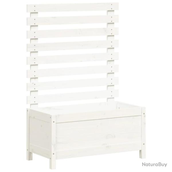 Jardini�re bac lit sur�lev� plantes fleurs terrasse jardin avec support 79 x 39,5 x 114 cm bois de