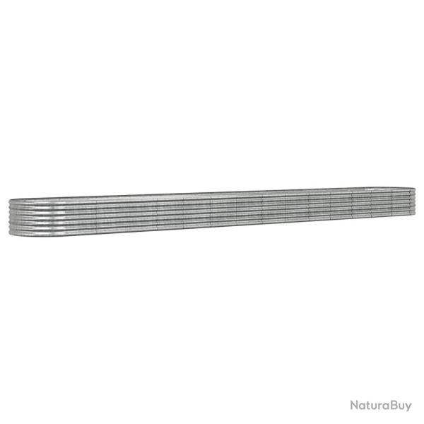 Jardini�re bac lit sur�lev� plantes fleurs terrasse jardin de jardin acier enduit de poudre argent�