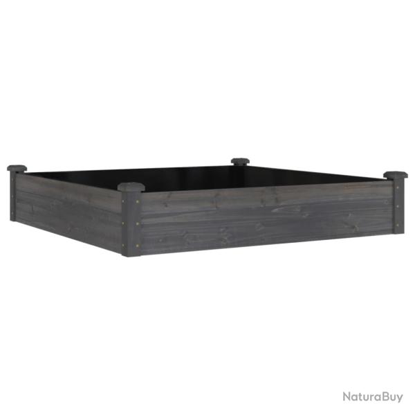 Jardini�re bac lit sur�lev� plantes fleurs terrasse jardin de jardin doublure 120 x 120 x 25 cm boi