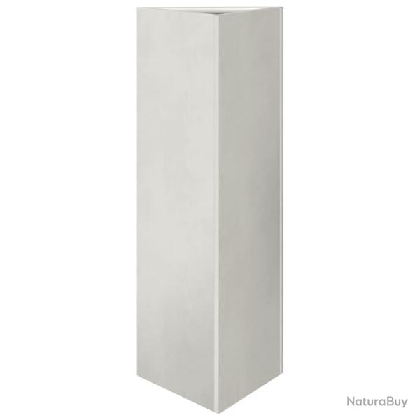 Jardini�re bac lit sur�lev� plantes fleurs terrasse jardin triangulaire 30 x 26 x 75 cm acier inoxy