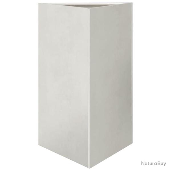 Jardini�re bac lit sur�lev� plantes fleurs terrasse jardin triangulaire 50 x 43 x 75 cm acier inoxy