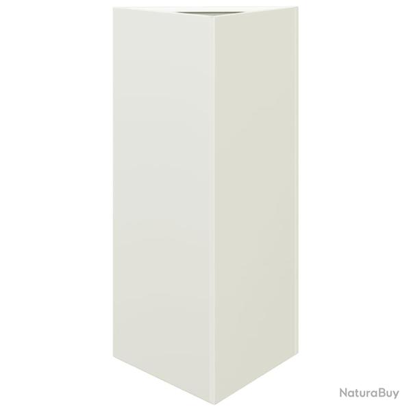 Jardini�re bac lit sur�lev� plantes fleurs terrasse jardin triangulaire 40 x 34,5 x 70 cm acier bla