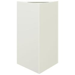 Jardini&egrave;re bac lit sur&eacute;lev&eacute; plantes fleurs terrasse jardin triangulaire 50 x 43 x 75 cm acier blanc