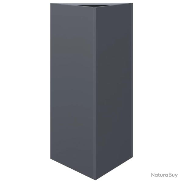 Jardini�re bac lit sur�lev� plantes fleurs terrasse jardin triangulaire 40 x 34,5 x 70 cm acier ant