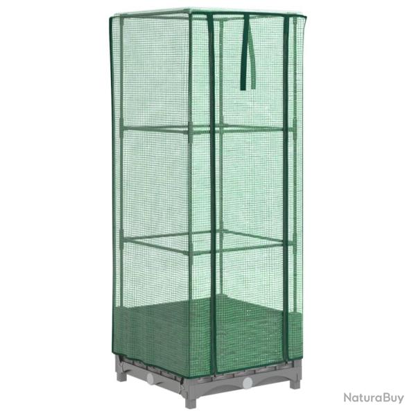 Jardini�re bac lit sur�lev� plantes fleurs terrasse jardin sur�lev�e avec housse aspect rotin 40 x