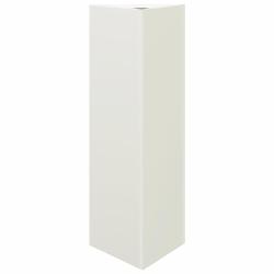 Jardini&egrave;re bac lit sur&eacute;lev&eacute; plantes fleurs terrasse jardin triangulaire 30 x 26 x 75 cm acier blanc
