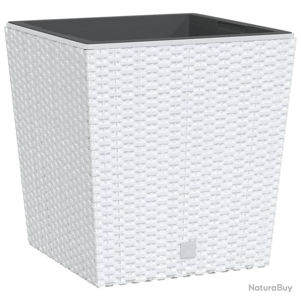 Jardini�re bac lit sur�lev� plantes fleurs terrasse jardin et int�rieur amovible 21 /32 L rotin PP