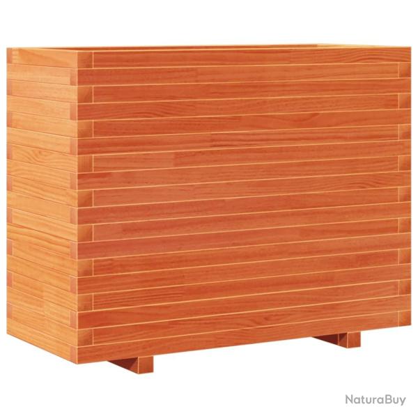 Jardini�re bac lit sur�lev� plantes fleurs terrasse jardin cire 90 x 40 x 72 cm bois de pin massif