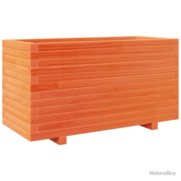 Jardini�re bac lit sur�lev� plantes fleurs terrasse jardin cire 90 x 40 x 49,5 cm bois de pin massi