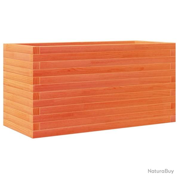 Jardini�re bac lit sur�lev� plantes fleurs terrasse jardin cire 90 x 40 x 46 cm bois de pin massif
