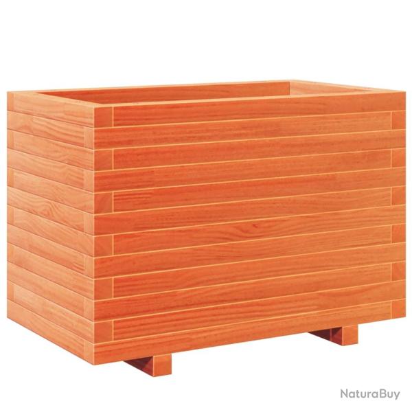 Jardini�re bac lit sur�lev� plantes fleurs terrasse jardin cire 70 x 40 x 49,5 cm bois de pin massi