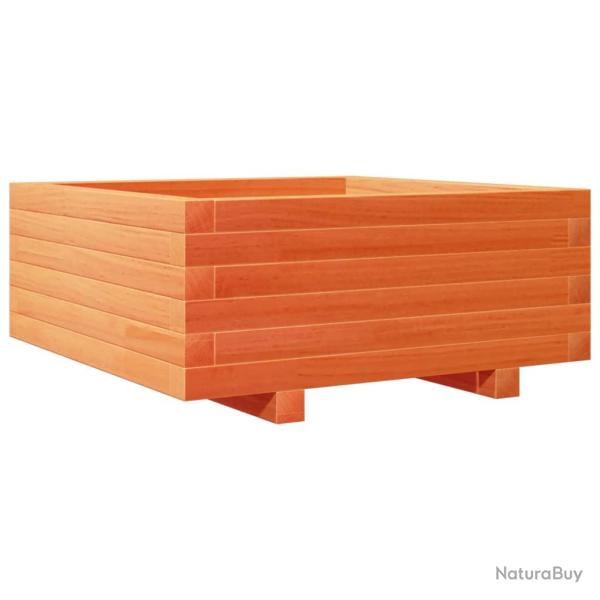 Jardini�re bac lit sur�lev� plantes fleurs terrasse jardin cire 60 x 60 x 26,5 cm bois de pin massi