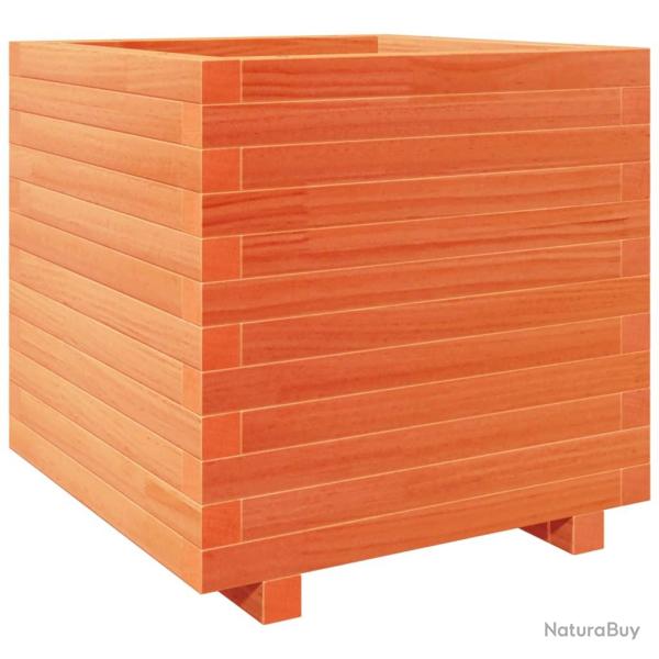 Jardini�re bac lit sur�lev� plantes fleurs terrasse jardin cire 50 x 50 x 49,5 cm bois de pin massi