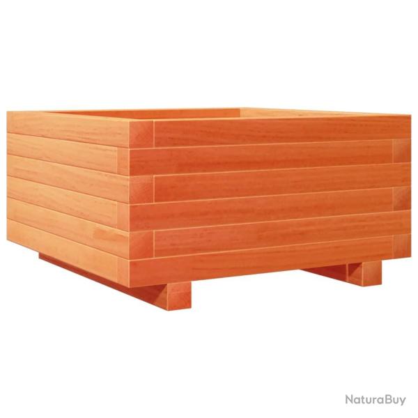 Jardini�re bac lit sur�lev� plantes fleurs terrasse jardin cire 50 x 50 x 26,5 cm bois de pin massi