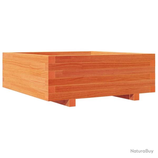 Jardini�re bac lit sur�lev� plantes fleurs terrasse jardin cire 70 x 70 x 26,5 cm bois de pin massi