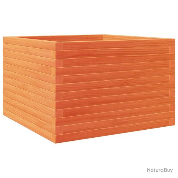 Jardini�re bac lit sur�lev� plantes fleurs terrasse jardin cire 70 x 70 x 46 cm bois de pin massif