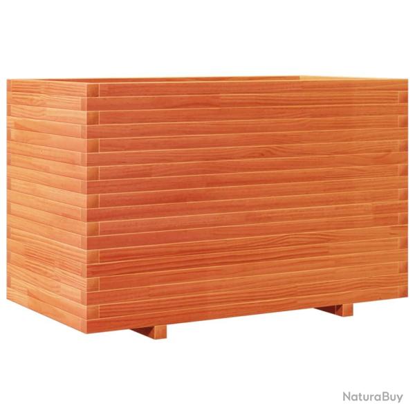 Jardini�re bac lit sur�lev� plantes fleurs terrasse jardin cire 110 x 60 x 72 cm bois de pin massif
