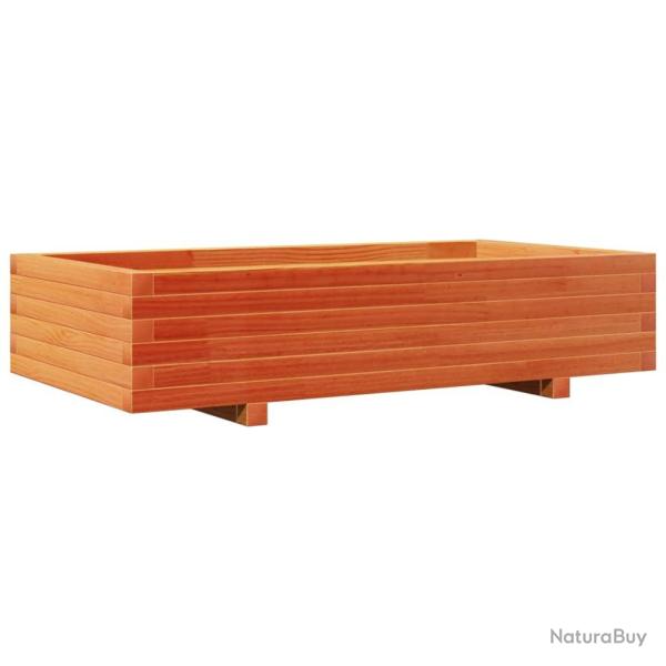 Jardini�re bac lit sur�lev� plantes fleurs terrasse jardin cire 110 x 60 x 26,5 cm bois de pin mass