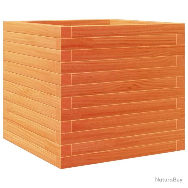 Jardini�re bac lit sur�lev� plantes fleurs terrasse jardin cire 50 x 50 x 46 cm bois de pin massif