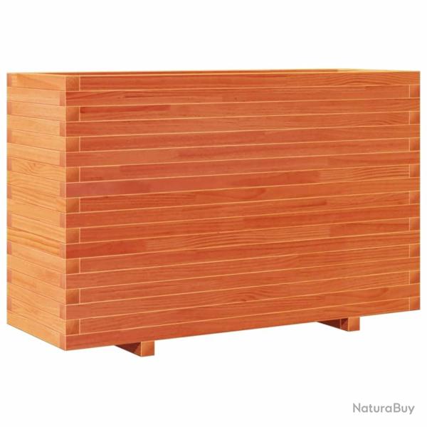 Jardini�re bac lit sur�lev� plantes fleurs terrasse jardin cire 110 x 40 x 72 cm bois de pin massif