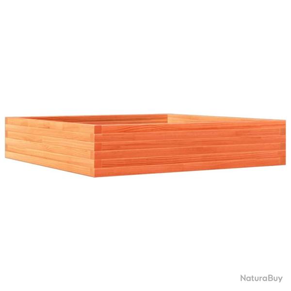 Jardini�re bac lit sur�lev� plantes fleurs terrasse jardin cire 110 x 110 x 23 cm bois de pin massi