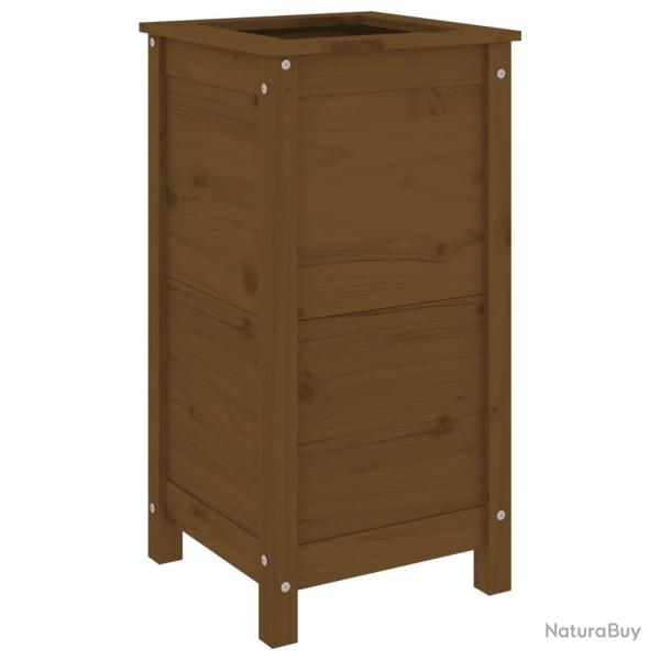 Jardini�re bac lit sur�lev� plantes fleurs terrasse jardin 40 x 40 x 78 cm bois massif de pin marro