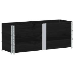 Jardini&egrave;re bac lit sur&eacute;lev&eacute; plantes fleurs terrasse jardin 150 x 50 cm bois massif de pin noir 02_0