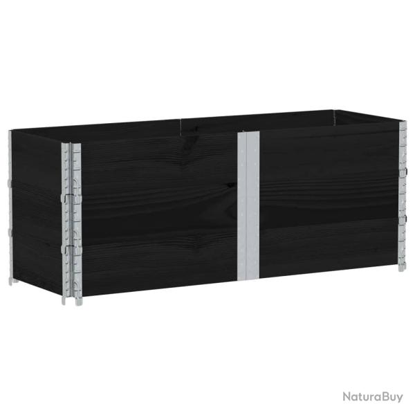Jardini�re bac lit sur�lev� plantes fleurs terrasse jardin 150 x 50 cm bois massif de pin noir 02_0