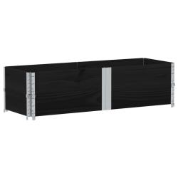 Jardini&egrave;re bac lit sur&eacute;lev&eacute; plantes fleurs terrasse jardin 150 x 50 cm bois massif de pin noir 02_0