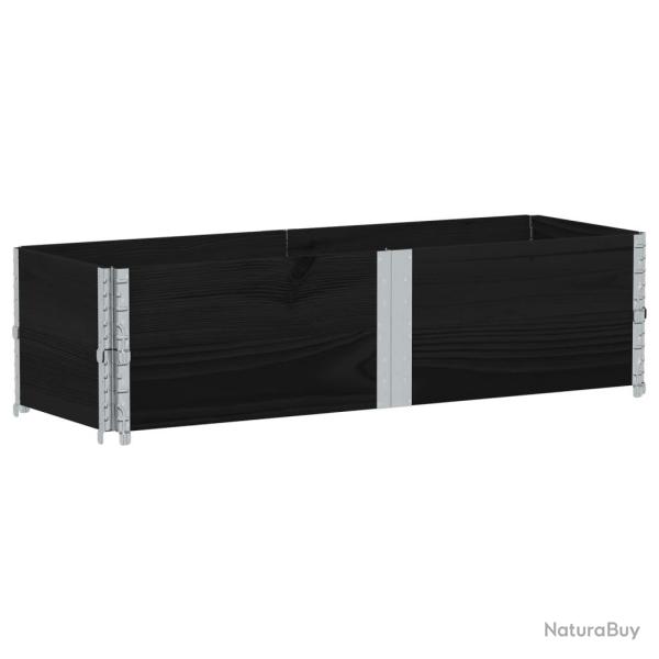Jardini�re bac lit sur�lev� plantes fleurs terrasse jardin 150 x 50 cm bois massif de pin noir 02_0