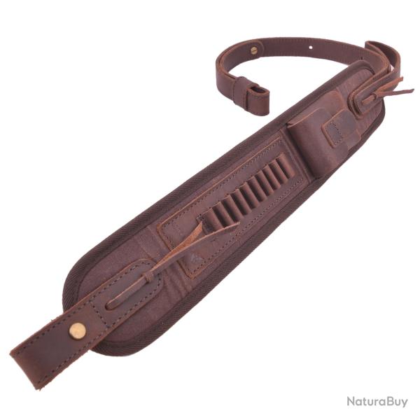 Support de fente de munitions en cuir amlior -*Coffee(20 Guage) LIVRAISON GRATUITE