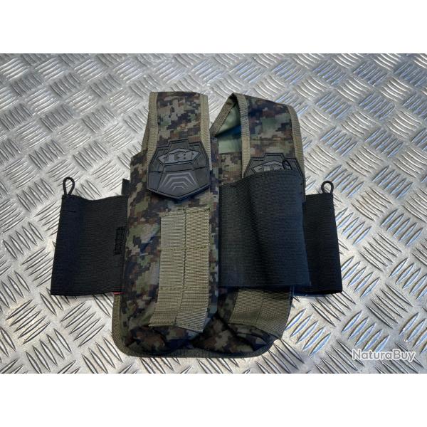 sac poche Bt pour 2 Pots Woodland Digital paintball