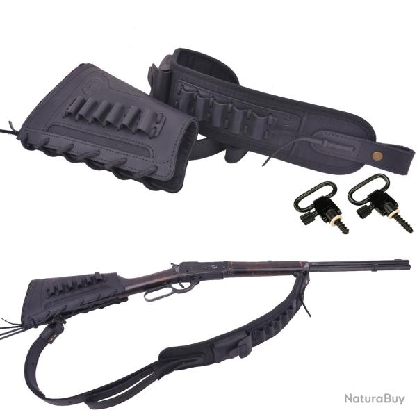 Mayor's Dog-Crosse de munitions en cuir pour droitier -*Black(.22lr.17hmr) LIVRAISON GRATUITE