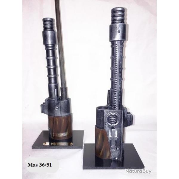 SUPPORT PRESENTOIR POUR BAIONNETTE Mas 36/51 AVEC PLAQUE GRAVEE