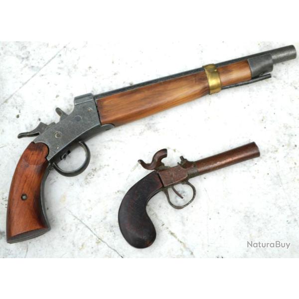 Pistolets factices accident�s - Remington 1871 Army Rolling Block et � coffre - EBR24COF001