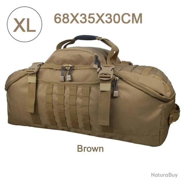 Sac militaire �tanche LQARMY 40L/80L Velcro - XL (marron)